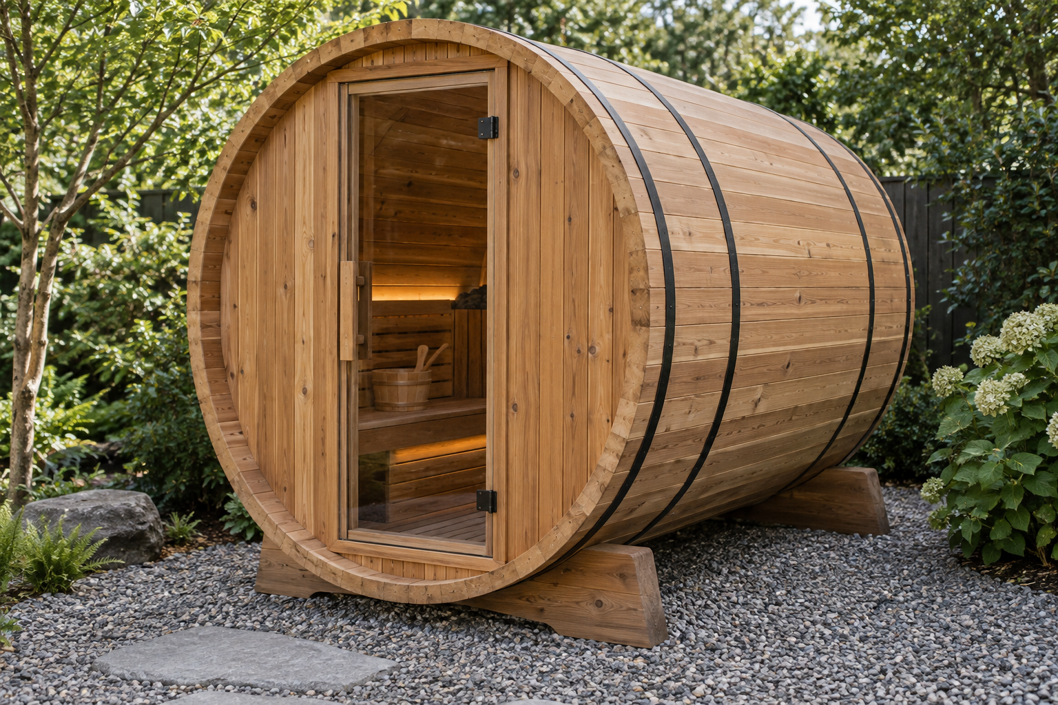 Barrel sauna — illustrative design example